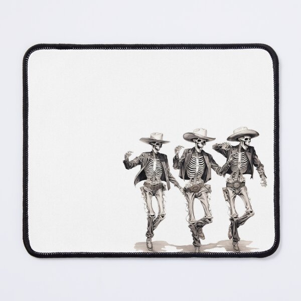 Item preview, dancing skeletons wearing cowboy hats designed and sold by Littleprintlab.