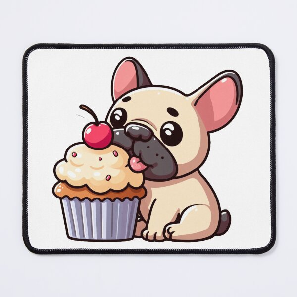 Item preview, French Bulldog Pack Frenchie Sticker Pack Funny Cartoon Bulldog Eating Cupcake Pack designed and sold by Beanster-nl.