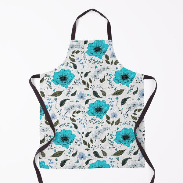 Item preview, Anemones and orchids in turquoise by Béatrice Bisiaux designed and sold by BEATRICE BISIAUX.