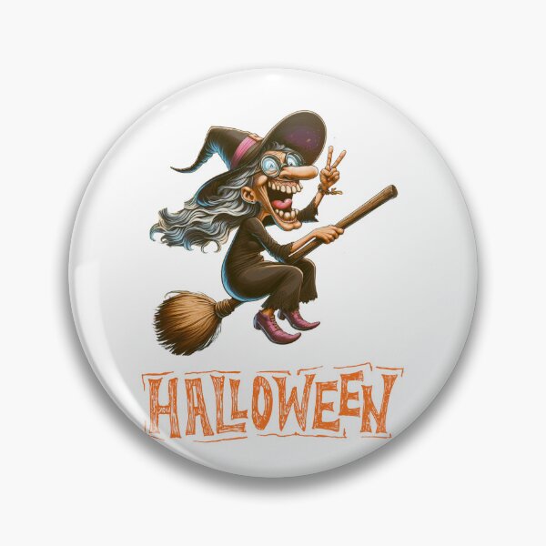 Item preview,  smiling witch on a broomstick designed and sold by Dominik1984.