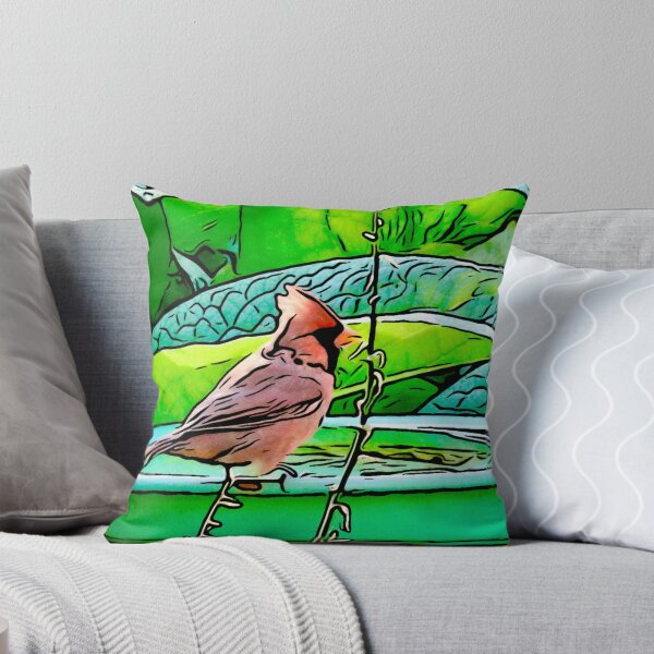 Item preview, Cardinal at the Birdbath designed and sold by JinjerS.
