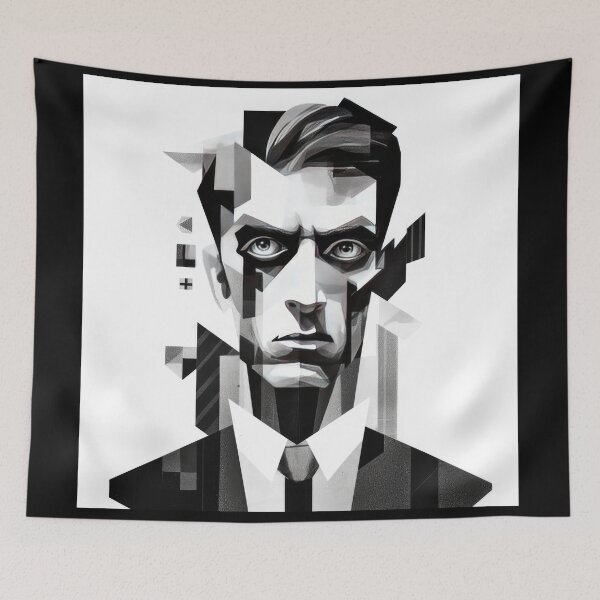 Item preview, Haunting Zombie Portrait Bauhaus Art designed and sold by ArtificialGenes.