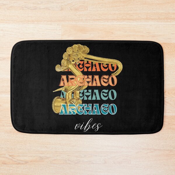 Item preview, Archeology Vibes - Anthropozoomorphic Prehispanic Artifact in Gold - Retro Art designed and sold by Carola-art.