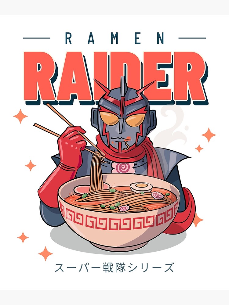 Juspion Eating Ramen Poster