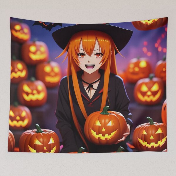 Item preview, Halloween girl with pumpkins cartoon designed and sold by JaroDesign2023.