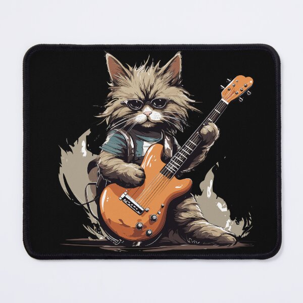 Item preview, Funny Guitar Cat Rock Cat Playing Guitar designed and sold by redodaha.
