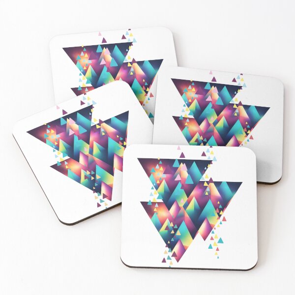 Item preview, Abstract pattern of multicolored triangles designed and sold by studio468.
