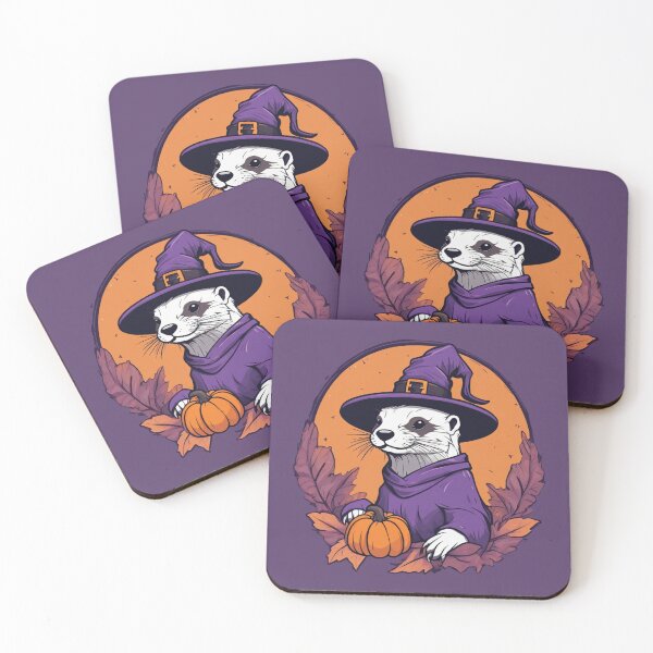 Item preview, halloween witch otter designed and sold by SketchysDESIGNS.
