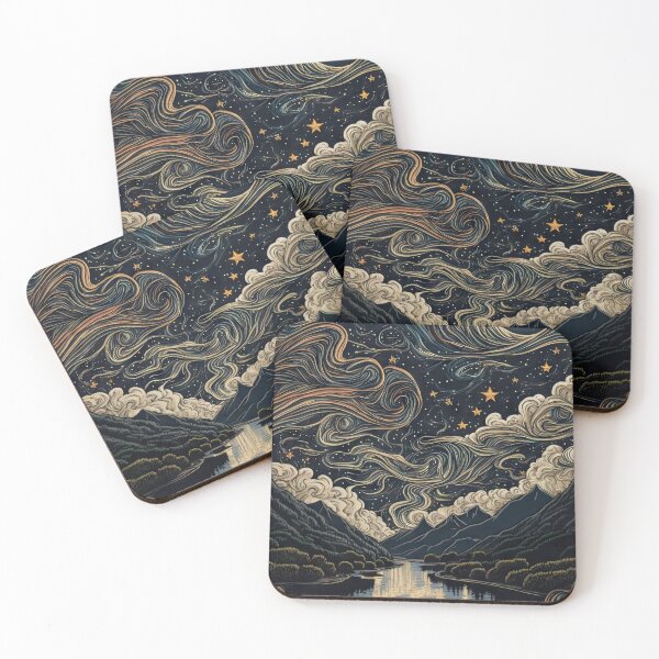 Item preview, Mountain Lake at Midnight designed and sold by OccultDreams.