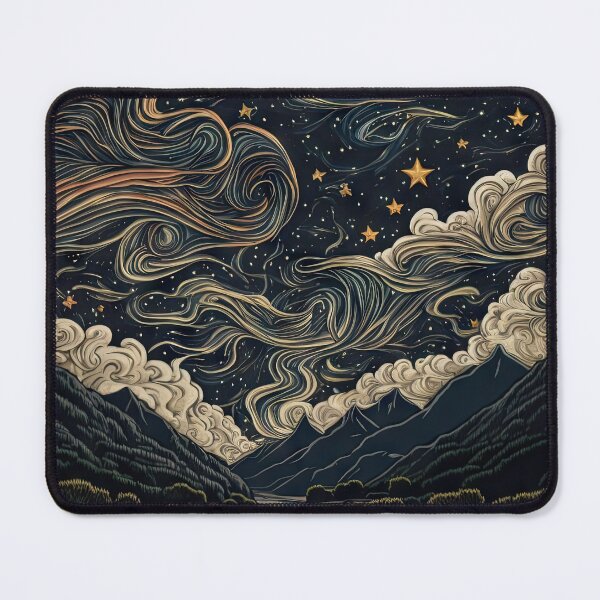 Item preview, Mountain Lake at Midnight designed and sold by OccultDreams.