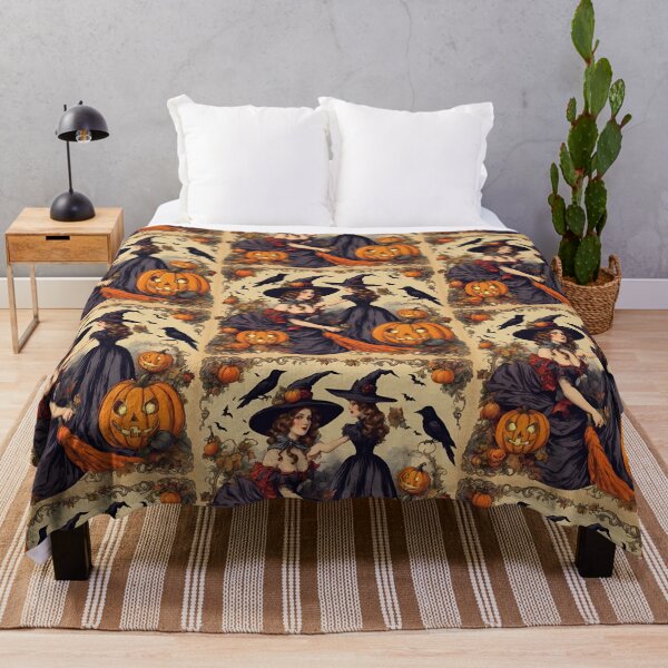 Item preview, Vintage Halloween Witches and Jack-O'-Lantern designed and sold by silviaol.