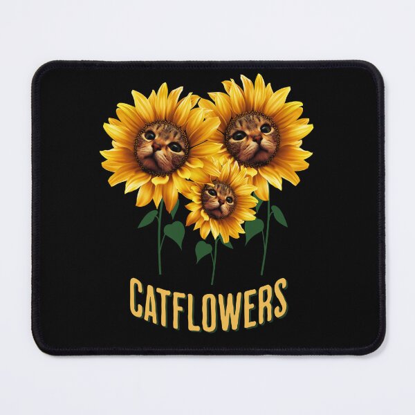 Item preview, Cats and Sunflowers Catflowers fun design designed and sold by LuxindaSwirl.