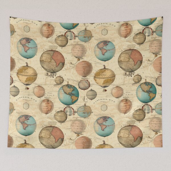 Item preview, Global Travel Pattern designed and sold by Imaginaria Inkworks.