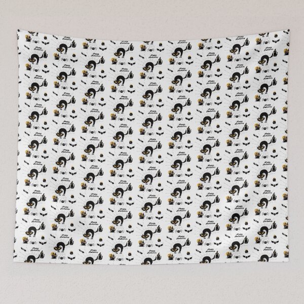 Item preview, Happy halloween, black cats designed and sold by Nezha ana  ⭐⭐⭐⭐⭐.