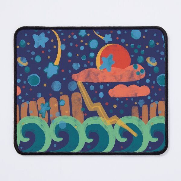 Item preview, Overseas Colorful Night Sky Coastal Pattern designed and sold by MayCartPrintArt.