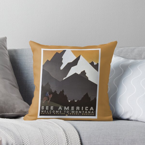 Item preview, Vintage Montana Tourism Poster designed and sold by Sunflower5576.