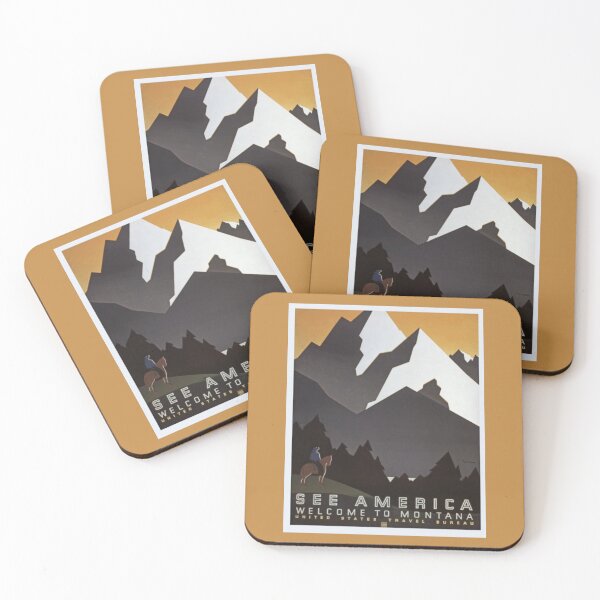Item preview, Vintage Montana Tourism Poster designed and sold by Sunflower5576.