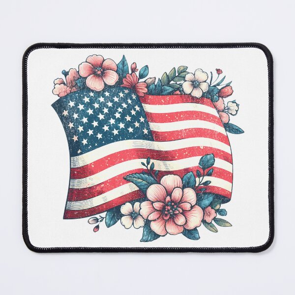 Item preview, US Floral Flag Sticker Pack American Flag Pack Floral Flag Stickers designed and sold by Beanster-nl.