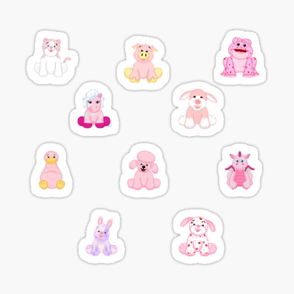 Vista previa del artículo con la obra «Paquete de pegatinas Webkinz de color rosa», diseñado y vendido por eggily1023.