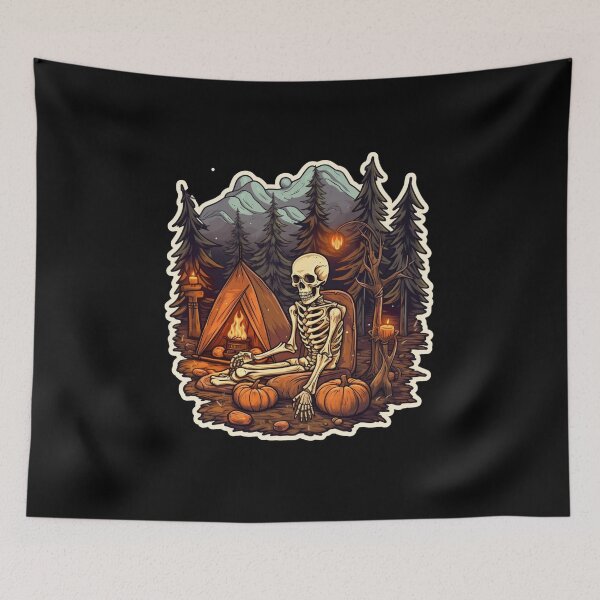 Item preview, Skeletons Camping Halloween designed and sold by Mateusz Majcherek.