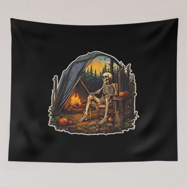 Item preview, Skeletons Camping Halloween designed and sold by Mateusz Majcherek.