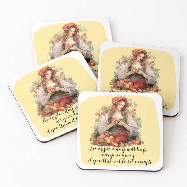 Item preview, An apple a day keeps everyone away if you throw it hard enough designed and sold by Janetlousart.