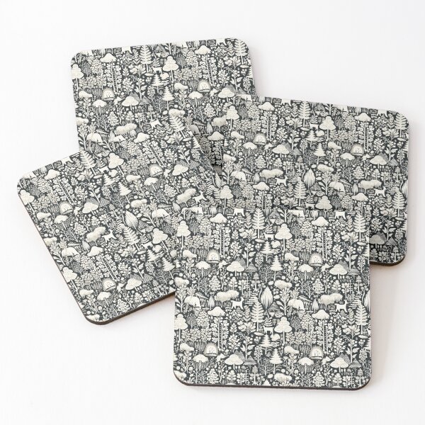 Item preview, Scandinavian forest motifs pattern designed and sold by Imaginaria Inkworks.