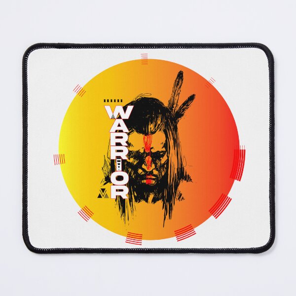 Item preview, WARRIOR ORANGE/YELLOW Indigenous inspired & themed T-shirt designed and sold by SuperNish.