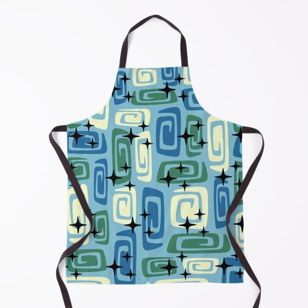 Item preview, Retro Mid Century Modern Cosmic Abstract 751 Mid Mod Blue and Green designed and sold by tonymagnerart.
