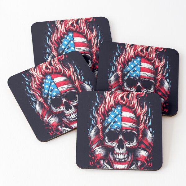 Item preview, Patriotic Awesome Skull USA Art designed and sold by trueUSAgear.