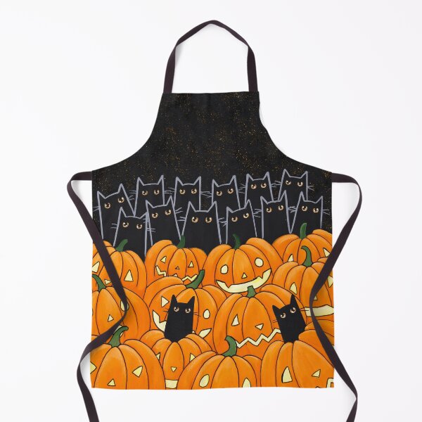 Item preview, Black Cats and Jack-o-Lanterns designed and sold by KilkennyCat Art.