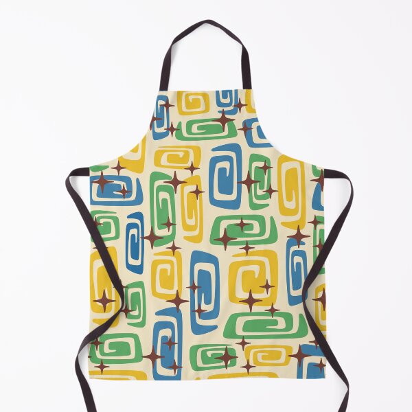 Item preview, Retro Mid Century Modern Cosmic Abstract 751 Mid Mod Yellow Blue and Green designed and sold by tonymagnerart.
