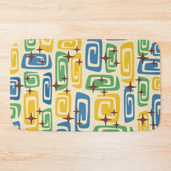 Item preview, Retro Mid Century Modern Cosmic Abstract 751 Mid Mod Yellow Blue and Green designed and sold by tonymagnerart.