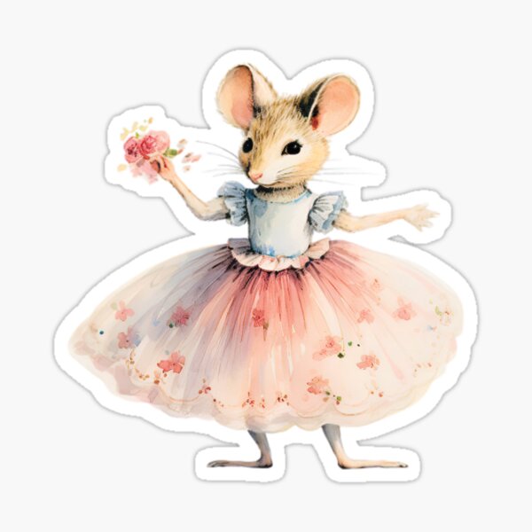 Artikel-Vorschau von Balletttanzende Maus, designt und verkauft von CreativeDecorCo.