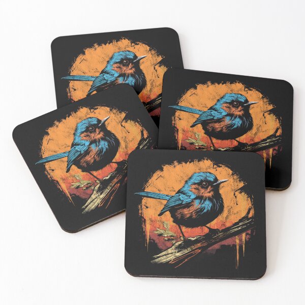 Item preview, Superb Fairywren - Distressed Vintage Street Art Australian Birds designed and sold by GVRDesign.
