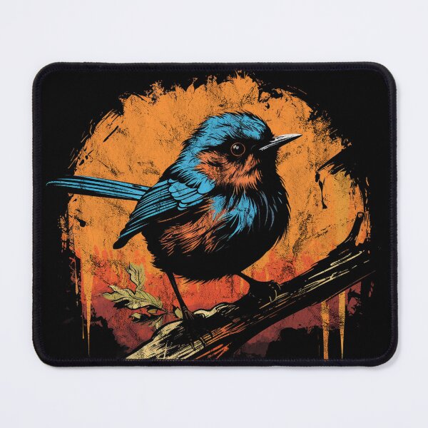 Item preview, Superb Fairywren - Distressed Vintage Street Art Australian Birds designed and sold by GVRDesign.