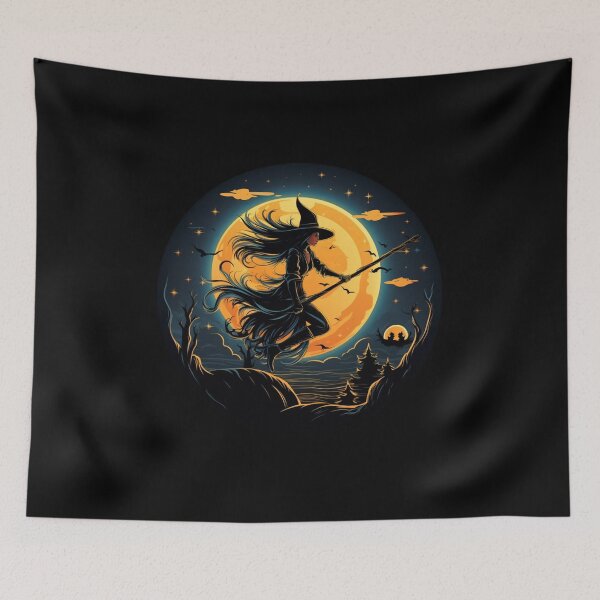 Item preview, Witch Halloween Moon designed and sold by Mateusz Majcherek.