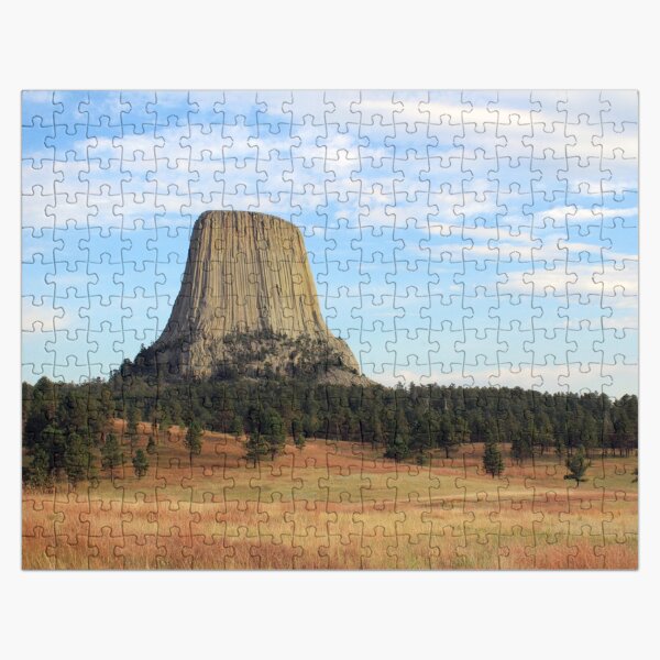 Devils Tower WY Photograph Puzzle Jigsaw Puzzle