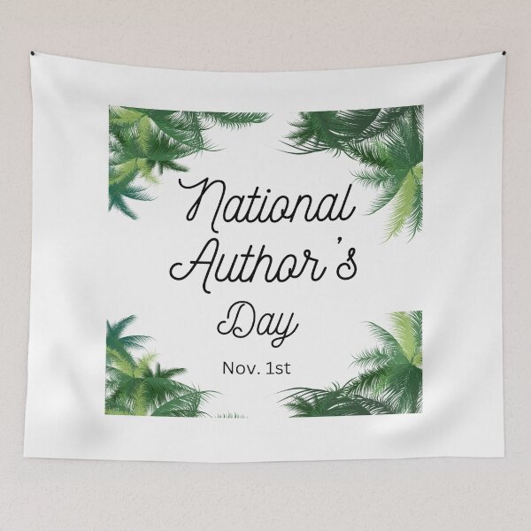 Item preview, National Author's Day November 1st design, palm trees designed and sold by Susan-Marie220.