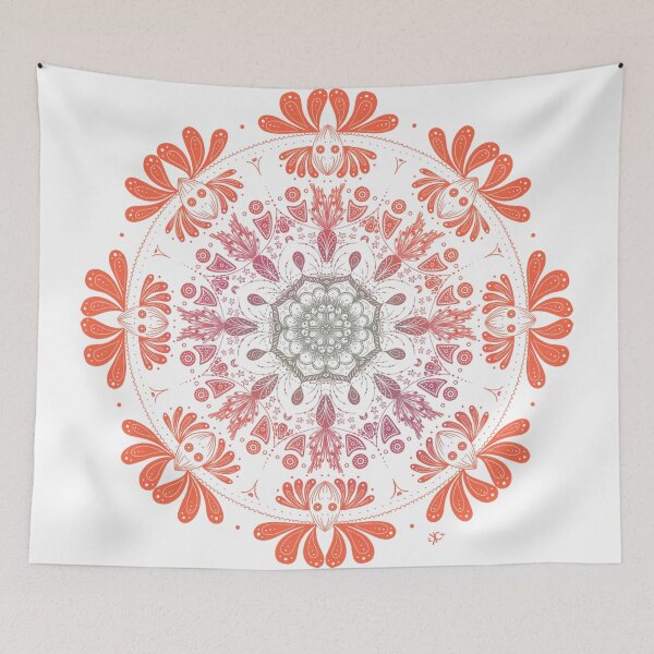 Item preview, Beautiful Mask - Floral Mandala (Gradient variation) designed and sold by Kara Cooper.