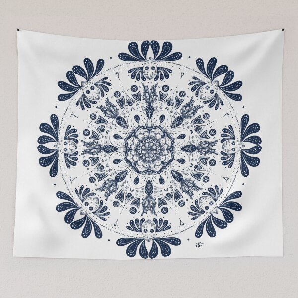 Item preview, Beautiful Mask - Floral Mandala (Dark variation) designed and sold by Kara Cooper.