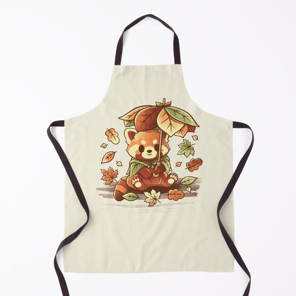 Item preview, Red panda leaf umbrella designed and sold by NemiMakeit.
