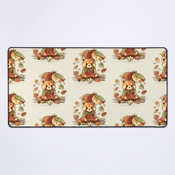 Item preview, Red panda leaf umbrella designed and sold by NemiMakeit.