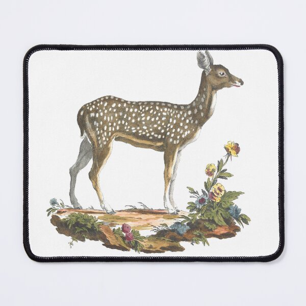 Item preview, Female Deer Standing in Dirt with Flowers Vintage Chromolithograph Doe Painting Animal Lover Gift designed and sold by ElegantTeaTime.