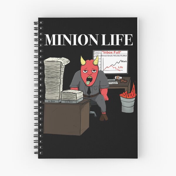 Item preview, Minion Life Over Worked Demon In The Office designed and sold by JonnyVsTees.