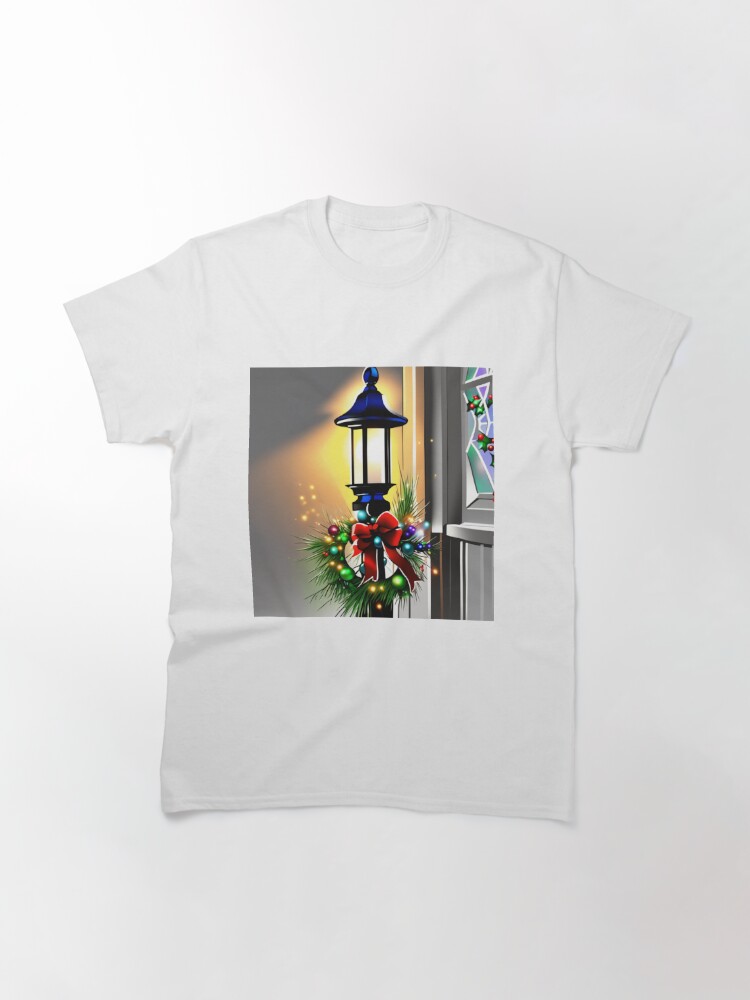 Disover Farmhouse Lantern Decorated  Holiday Season  Christmas T-Shirt