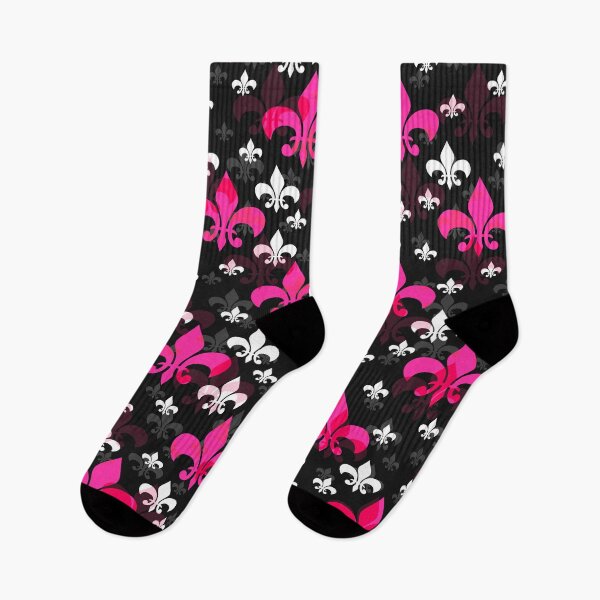 Item preview, Pink Black Fleur De Lis designed and sold by PatternTitan.