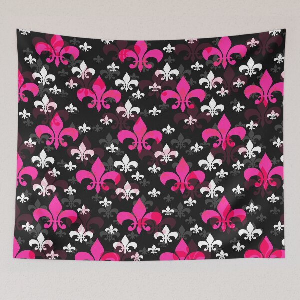 Item preview, Pink Black Fleur De Lis designed and sold by PatternTitan.
