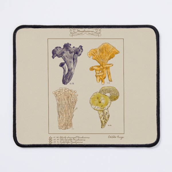 Item preview, vintage illustration edible fungi designed and sold by hunnydoll.