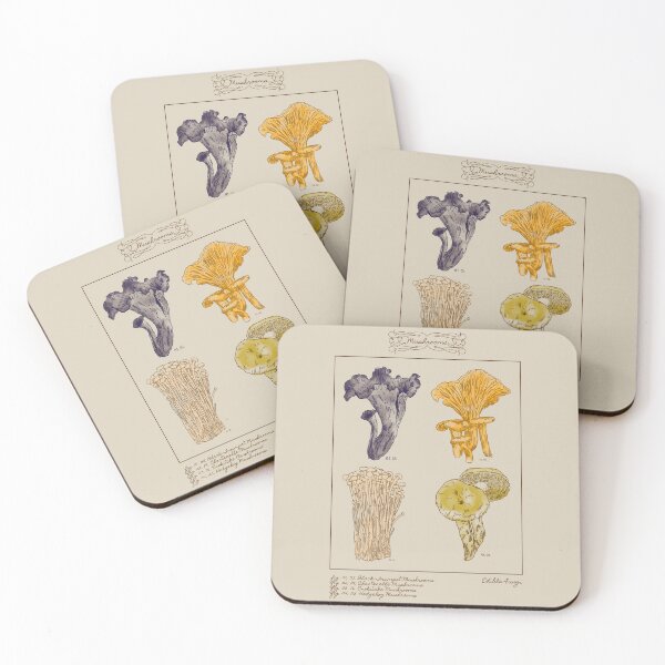 Item preview, vintage illustration edible fungi designed and sold by hunnydoll.